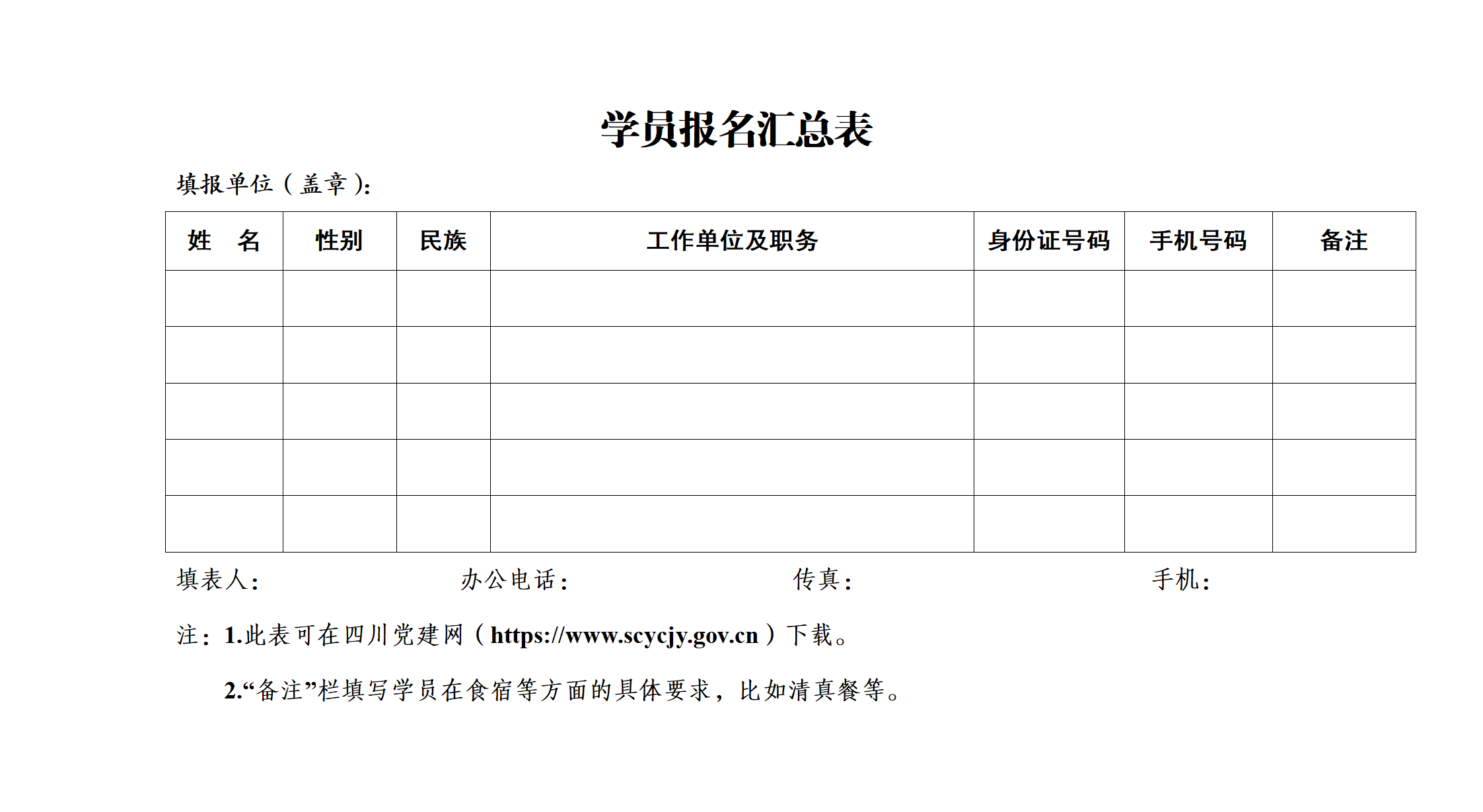 全省贯彻落实党员教育培训工作规划专题培训班学员报名汇总表_01.png